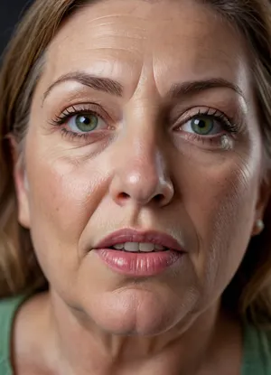 Photo of a pretty obese woman with beautiful eyes, ((Nikon Z8)), realistic matte skin, wrinkles, skin texture visible, (sharp focus), (high quality), (face visible), ((Detailed Face and Eyes)), ((Armenian woman)), ((full-frame photo)), lustful eyes, (long light brown hair), (highly detailed hair), (realistic), soft focus, analog look, insanely detailed, highest quality, green eyes, looking at viewer, (mouth open:1.3), (realistic:1.3), (shadows:.9), film camera, analog, photo, film grain, realistic face, full lips, perfect face, Photo of a 65 year old mature woman, <lora:chest_adjust:.7>, <lora:add-detail-xl:.8>, <lora:DetailedEyes_V3:.5>, kissing