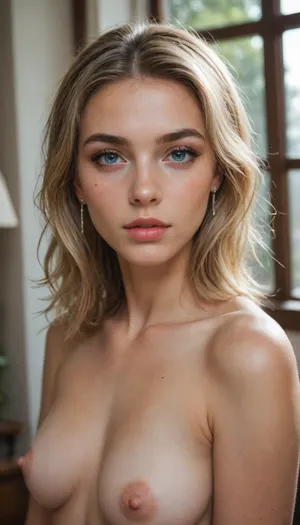 ziprealism, score_9, score_8_up, (intimate snapshot esthetic, heartbreaking beauty:1.4), (adoring girlfriend, charismatic woman, bashful pose), (expressive eyes, mesmerizing eye contact, hopeful expression), (ash-blonde hair, swept-back hairstyle:1.2), (focus on lips, perfect eyes, closeup shot), (subtle makeup, casual makeup), (delicate features, full lips, hair framing face), (crystal blue eyes, catchlights, detailed eyes, limbal ring), (pale breasts, subtle nipples, high perky breasts:1.4), natural skin texture, cozy modern apartment with large windows, <lora:add-detail-xl:.8>