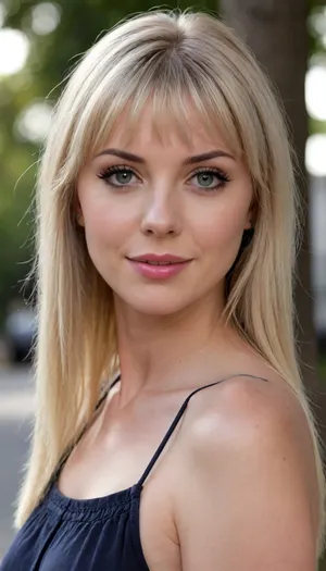 35 yo girl, very flirty pose, sideview, ((girl next door)), pretty, natural beauty, medium breasts, ((cute tall tall tall tall but average appearance:1.3)), ((cute tall tall tall tall)), ((pale skintone:1.2)), ((little bit chubby:1.4)), very flirty smile, showing teeth, ((unkempt hair)), ((straight hair:1.3)), ((symmetrical hair:1.5)), ((perfect fringe hair:1.5)), ((light brown bright hair)), ((very cute tall tall tall tall average youthful face:1.5)), outside, photorealistic, ((perfect composition)), ((perfect contrast:1.5)), ((perfectly balanced exposure:1.5)), ((perfect focus:1.5)), ((extremely realistic detailed lighting:1.5)), ((extremely realistic detailed shadows:1.5)), ((extremely detailed:1.3)), ((extremely high resolution:1.3)), ((16K UHD:1.5)), ((extremely realistic detailed skin texture:1.5)), ((extremely realistic detailed skinpores:1.5)), ((extremely realistic detailed face:1.5)), ((extremely realistic detailed eyes:1.5)), ((extremely realistic detailed hair:1.5)), focus on eyes, ((fully clothed:1.5)), random colored clothing, ((beautiful stylish clothing:1.5)), ((detailed clothing:1.5)), ((detailed environment:1.5)), Sweet_Sticky_xl-01, <lora:EnvyZoomSliderXL01:-1>, <lora:Bikini_Model_4_Pressly:1.5>, <lora:926023_training_data:1.7>