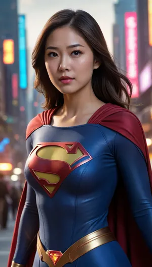 Asian, supergirl woman of tomorrow