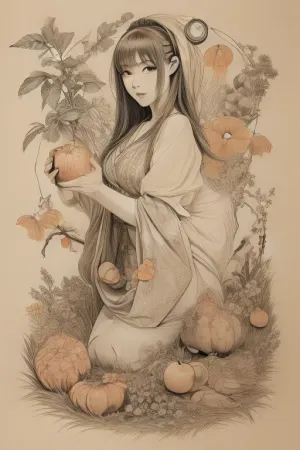 A woman in manga-style various fruits. #©KITTYART

























#©KITTYART