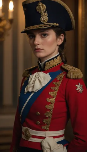Female soldier, Napoleonic Wars uniform, French army