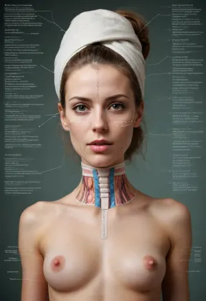 funny Detailed scientific textbook diagram showing the anatomy of an adult coquettish women. she wears bandages. Labels refer to "function", "purpose", "storage system". Includes serious scientific footnotes and cross-sectional views of unexpectedly complex biological systems. #©KITTYART

























#©KITTYART