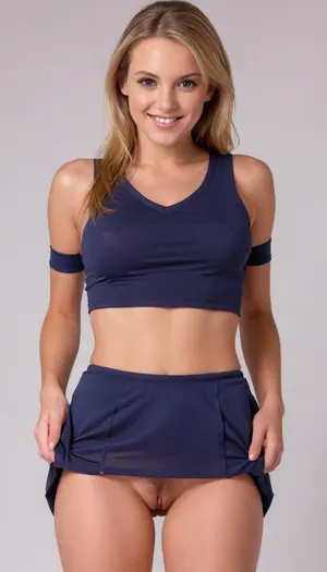 (An 18-year-old American white beauty with the beauty unique to white women. She looks younger than her actual age, and is at the peak of her late teens charm. She is incredibly cute and adorable:2), (Her gentle gaze and beautifully colored droopy eyes are almost perfectly balanced on both sides, and her gaze is perfectly even on both sides, and her eyes staring straight into the camera are amazingly beautiful:2), (A beautiful nose with a high nose bridge typical of Caucasians:1.5), (A very cute and gentle smile with upturned corners of the mouth:2), (A moderately long and beautiful neck), (Beautifu lips:1.5), ((Perfect W-piece pose:2)), ((Perfect W-piece finger and hand shape:2)), ((Place both hands on your cheeks and make a double peace sign:2)), ((Ultra-high performance orthodontic device provides perfect results for whitening, ideal tooth shape, beautiful teeth alignment, and mandibular pre-inflammation:2)), ((Her gentle gaze and beautifully colored droopy eyes are almost perfectly balanced on both sides, and her gaze is perfectly even on both sides, and her eyes staring straight into the camera are amazingly beautiful:2)), (The image shows her body from her head to her knees, with her crotch in full view:2), ((She's a female volleyball player, tall, not too fat, very voluptuous, with feminine curves, and a great figure:2)), (The image shows her body from the head to the bottom of the skirt hem, and her crotch is completely visible:2), (Special particles are scattered all over to create a three-dimensional, realistic shooting effect), (Even the finest dots and lines are sharp, clear, and precisely depicted, with a smooth surface texture and soft expression:1.5), ((Vivid whitening effect and super vivid, rich colors and contrast correction using the latest equipment and technology)), ((Super high resolution & super high quality, taken by a professional photographer with a 3D super high performance high sensitivity 8K camera, super high resolution & super high quality, three-dimensional feeling & shape and subtle emotional expression are super realistically expressed, special NSFW best shot masterpiece promotional material photo that is not generally available:2)), ((This three-dimensional, clear and precise image has a pure white background with gently diffused light, creating a sense of depth:2)), Playboy, magazine, cover, 1960s, 1970s, 1980s, 1990s, 2000s, skirt lift, 80s porn magazine, playboy, 80spornomag, skirtlift, f1guresk8ing, figure, skating, leotard, ice, rink, <lora:playboy_cover_SDXL_v1:.3>, <lora:skirtlift_xl:.5>, <lora:80spmagxl_v1-000002:.8>, <lora:Figure_Skater:.3>