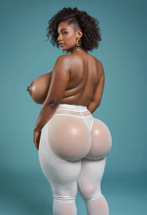 BBW extremely chubby African women, hyper colossal boobs, extremely large areola, extremely huge puffy nipple, extreme hyper colossal round butts, butts wider and larger than torso, thin waist, muscular abs, she wears an Indian style saree and off shoulder blouse without underwear, see through, on Indian wedding function, back view, front view