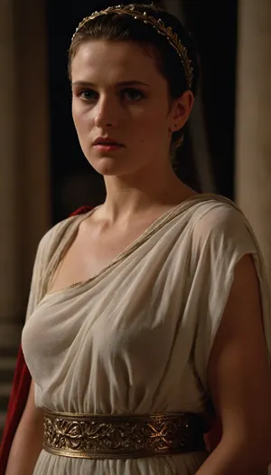 Caligula movie, roman female slave, transparent toga