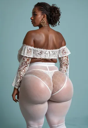 BBW extremely chubby African women, hyper colossal boobs, extremely large areola, extremely huge puffy nipple, extreme hyper colossal round butts, butts wider and larger than torso, thin waist, muscular abs, she wears an Indian style saree and off shoulder blouse without underwear, see through, on Indian wedding function, back view, front view