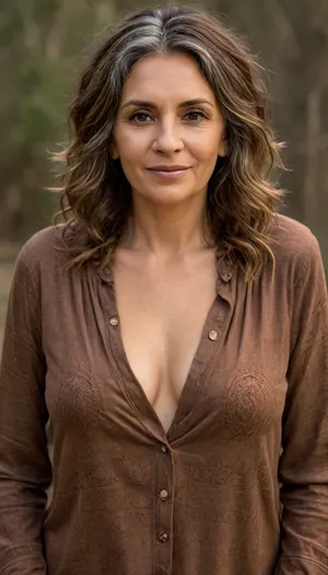57 year-old mature MILF, (Alt Punk Emo Goth), cinematic photo of one slightly chubby mature milf, (No Makeup), (Happy, gentle kinky smile), (Many Tattoos), (perfect vibrant brown eyes), ((black Boho Hippy hairdo)), (bronze tan), (brown long sleeve Boho hindu patterns blouse very deep plunge neckline:1.5), (small old natural saggy breasts), (flat empty aged breasts:1.5), (mature face:1.5), (high quality wrinkled skin), innie, closeup, (in crowded indian street, golden hour), 35mm photograph, film, bokeh, professional, 8k, highly detailed, zavy-ldprtrt, old, woman, man, crd, lady, <lora:add-detail-xl:.8>, <lora:zavy-ldprtrt-sdxl:1.6>, <lora:255596_training_data:.8>, <lora:Old_lady:.8>