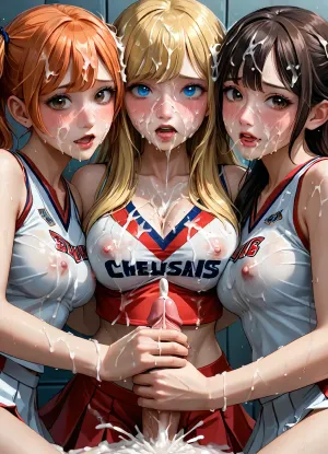 masterpiece, best quality, highly detailed, (anime:1.2), BREAK, (standing futa masturbation pov view from above, pov hands on viewer's cock:1), (gangbang, 6 futas masturbating while standing around 3 girls, the futas' cumming cocks resting on the 3 girls heads:1.3), (close up on 3 girls hugging each other while getting facialized by thick cumshots:1.4), ((3 gorgeous 25 year old white cheerleaders, a blonde, brunette and an orange haired girl are sitting together on the floor in a locker room crowded with futa cheerleaders, girls are completely surrounded by futa cheerleaders, the 3 girls are hugging each other)), (really nervous and embarrassed, blushing, scared, cock awe), (Each girl has different colored hair and eyes, blonde girl has blue eyes while the brunette girl has green eyes and the orange haired girl has brown eyes:1.3), natural b cup tits, perfect nipples, slim, athletic, gymnast body, (red cheerleader skirt:1), (red cheerleader top pulled up revealing breasts, flashing breasts, boobs out:1.1), no panties, pussy, (bukkake, gangbang, multiple large erect cocks touching girls' faces and hair, futanari cheerleaders masturbating by stroking their cocks as the girls help them by giving the futas handjobs, ejaculation, futas' cocks ejaculate shooting multiple massive cumshots everywhere hitting girls' faces and hair, cum on face, cum in hair, cum covered clothes, excessive cum:1.4), handjob, (((drenched in excessive cum))), <lora:Animated_Concept:1> masterpiece, best quality, highly detailed, (anime:1.2), BREAK, (standing futa masturbation pov view from above, pov hands on viewer's cock:1), (gangbang, 6 futas masturbating while standing around 3 girls, the futas' cumming cocks resting on the 3 girls heads:1.3), (close up on 3 girls hugging each other while getting facialized by thick cumshots:1.4), ((3 gorgeous 25 year old white cheerleaders, a blonde, brunette and an orange haired girl are sitting together on the floor in a locker room crowded with futa cheerleaders, girls are completely surrounded by futa cheerleaders, the 3 girls are hugging each other)), (really nervous and embarrassed, blushing, scared, cock awe), (Each girl has different colored hair and eyes, blonde girl has blue eyes while the brunette girl has green eyes and the orange haired girl has brown eyes:1.3), natural b cup tits, perfect nipples, slim, athletic, gymnast body, (red cheerleader skirt:1), (red cheerleader top pulled up revealing breasts, flashing breasts, boobs out:1.1), no panties, pussy, (bukkake, gangbang, multiple large erect cocks touching girls' faces and hair, futanari cheerleaders masturbating by stroking their cocks as the girls help them by giving the futas handjobs, ejaculation, futas' cocks ejaculate shooting multiple massive cumshots everywhere hitting girls' faces and hair, cum on face, cum in hair, cum covered clothes, excessive cum:1.4), handjob, (((drenched in excessive cum))), <lora:Animated_Concept:1>