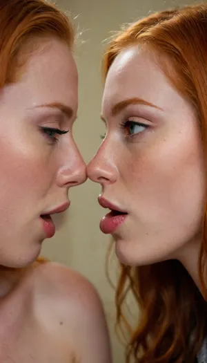 20 year old irish ginger women, cunnilingus, 2girls, girl, licking, pussy, <lora:Cunnilingus XL:1.3>