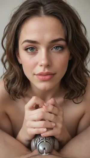 Gorgeous college girl is being fucked doggystyle by black man while teas a white man pov, wicked, wild hair, long brown wavy hair, loose hair, smirk, grin, cruel mistress, femdom, sexy makeup, lipstick, (wide jaw:1.2), (snub-nosed:1.2), (large full lips:1.3), Penis is locked in chastity cage, Pov, she touch locked penis, (chastity cage:1.4), (locked penis squirts cum:1.2), (flaccid penis:1.5), (flat chastity cage:1.3), (negative chastity cage:1.3), (precum:1.2), ruined orgasm, cum in chastity cage, (metal chastity cage:1.2), small chastity cage, naked