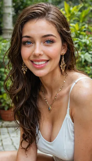 Candid photo, zoomed in headshot focused, ultimate realism, seductive French mademoiselle, 15th century angelic French courtesan, slutty revealing summer-laced 15th century attire, wearing revealing soft-toned-summer 15th century clothing, enticing alluring cleavage, wearing diamond pendant, adorned with golden jewelry, wearing statement jewelry, perfect body, large perky silicone breasts, fake silicone boobs, huge F-cup titties, pubic hair, hairy vagina bush, girls unshaven cunt, realistic detailed eyes, large juicy lips, 15th century Paris night, 18yo French girl posing erotically during the Renaissance in Paris France, fully clothed French maiden eagerly posing seductively while she groped herself, realistic detailed face, hi resolution face, hyper focused detailed face, realistic detailed face pores, orgasmic smiling face, hi-resolution dental-teeth, realistically perfect detailed teeth, realistic detailed skin, full body posing erotically image, balanced proportions, 8k resolution, photorealistic, sharp focus, 8k wallpaper, RAW photo, sexy pose, masterpiece, award winning photo, cinematic lumination, Fujifilm XT3, HDR, high resolution, seductive posture, lithe and graceful realistic detailed eyes, huge bimbo lips, hi-resolution face, (highly detailed face:1.3), (zoomed-out torso photo:1.2), secret garden background, hanging garden Babylon background historical setting