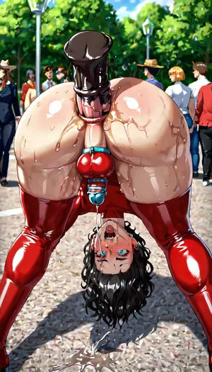 wide shot on ABDL femboy, horse beauty, on all fours, ((getting fucked in a public park being watched by an audience)), oiled bubble butt, small boobs, (pierced perineum), tiny penis, ((the femboy is locked in a chastity cage)), gorgeous, pleasing, desirable, ((anal penetration in the ass by male horse)), big dick and big balls on horse, penetrated in the ass by a large horse cock, horse cock ejaculating all over the femboys body, spread anal sodomy, sodomized by a big horses cock, on all fours under a big horse animal, holding a penis and guiding a horses penis into his ass, anal penetration from a big dog cock, legs spread wide accepting huge horse cock deep into anal cavity, anal fucking from big horse penis
