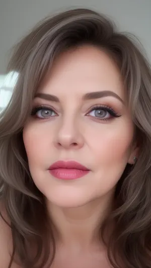 Lubica stepaunt, 65yo ukrainian beautiful chubby mature milf, (brunette hair with gray highlights), face only, beautiful big eyes, blue eyes, looking at viewer, eye contact, wide open mouth, delicate eyeliner, big lips with red lipstick, cum inside her mouth, wrinkles, dimples, high cheekbones, beautiful thick and wild hair, r3tro_cumshotz, cum, on, face, facial, dripping, thick, white, retro, cumshots, <lora:r3tro_cumshotz  SDXL Lora:.6>