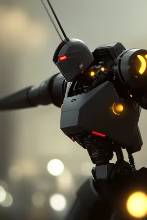 Cinematic film still, a robot.
Shallow depth of field, vignette, highly detailed, high budget Hollywood movie, bokeh, cinemascope, moody, epic, gorgeous, film grain, grainy.