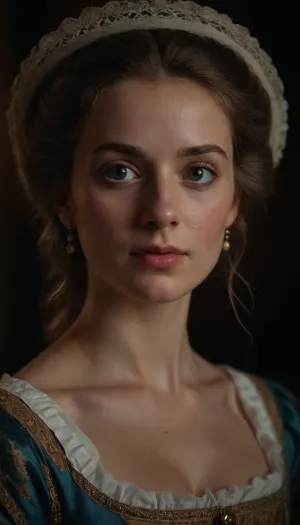 portrait of an English lady of 18th century, Da Vinci style