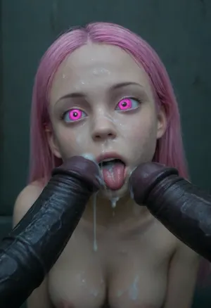 18 year old PETITE CUTIE IS squatting onto VIEWER'S hyper gigantic MASSIVE BLACK HORSEcock, SHE'S HYPNOTIZED BY VIEWER TO BE EXTREMELY DESPERATE AND TERRIFIED OF HIS gigantic thick BLACK HORSEcock, HYPNOSIS, BUKKAKE, UHD 8K, extreme realism, maximum detail, tanned skin with FRECKLES, (MESSY long MULTICOLOR hair), view from side and below, YOUNG HOTTIE IS OBSESSED WITH VIEWER'S ENORMOUS BLACK HORSECOCK, she is SHAMEFULLY kissing the tip of HIS MASSIVE BLACK HORSEcock and licking the cum, DISGUSTED BY HUGE BLACK HORSEcock, SUPER EXCITED eyes GLOWING WITH INTENSE DISGUST, EYES WIDE OPEN, (BRIGHT GLOWING MINDLESS PINK eyes:1.7), she is HYPNOTIZED TO WORSHIP VIEWER'S MASSIVE BLACK HORSECOCK, EXTREME BUKKAKE BY HUGE BLACK HORSECOCKS, EXCITED happy smiling extreme orgasm face, (EXTREME AHEGAO FACE:1.8), lots of thick runny cum on her face and lips and chin and forehead, (tinkerbell99, aged 20), SUPER FIT BODY, WEARING FISHNET CATSUIT, (VERY BIG ROUND FAKE BOOBS), EXTREME HYPER BUKKAKE, perfect composition of lights and shadows, (After massive bukkake cum), dynamic, the brightest image, clear focus, depth of field, 32k, 30 mm lens, 1/250 s, f/2.8, ISO 300, excessive thick runny cum on face, lots of cum on breasts, lots of cum on hair, cum in mouth, big, tits, ohwx, woman, close-up, cowboy, shot, high, angle, skinny, body, igbaddie, tongue, out, ahegao, drool, <lora:JustCum:2>, <lora:cum_in_eye_deepmind:2>, <lora:SDXL_GigaTits:1.7>, <lora:igbaddie-XL:2>, <lora:ahegao_mr_chrisma:1.6>