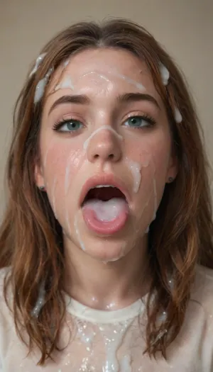 realistic cum, excessive cumshots, (cum on clothes:1.4), cum on, (Cum flows:1.5), (cum on body:1.4), cum on hair, (cum on face:1.7), bukkake, ((Clothes and body covered with semen)), (mouth wide open:1.4), (mouth filled with cum:1.5), beautiful face, (cum on hair:1.3), woman, cum, on, face, (ginger moana aged 36), <lora:JustCum:1.9>, <lora:678016_training_data:1.9>, <lora:cum_in_eye_deepmind:1.9>