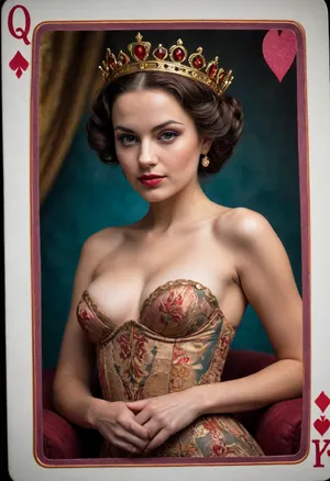(Playing cards queen), nude