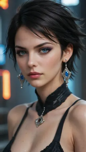 bayonetta, cyberpunk, future, neon