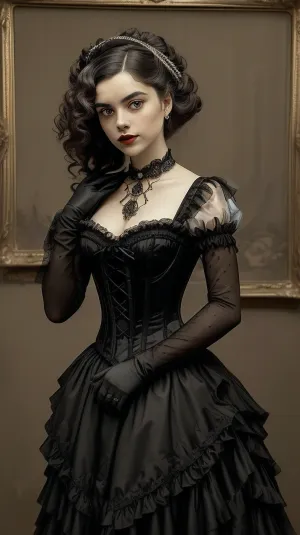 Timeless elegance: a victorian vixen in a theatrical portrait