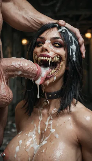 score_9, score_8_up, score_7_up, score_6_up, (Mileena from Mortal Kombat), super huge penis pressed against face, insane detailed face, smeared make up, pretty face, horny, embarrassing, tongue out, drooling, naked, large breast, nipple piercing, collar tag, massive veiny penis, huge veiny testicles, penis cover eyes, hand on womans head, extremely sweaty skin, lipstick mark on penis, cum leak from nose and mouth, excessive cum, cum covered, cum everywhere, cum on hair, cum on face, cum leak from mouth, cum on shoulder, cum on breast, cum on back, cum on ass, spilling cum, extreme cum play, wasteland, night, super long toungue, frog toungue, super long toungue twisted around the dick, super long toungue around the dick, stray pubes on mouth, stray pubes on face