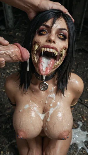 score_9, score_8_up, score_7_up, score_6_up, (Mileena from Mortal Kombat), super huge penis pressed against face, insane detailed face, smeared make up, pretty face, horny, embarrassing, tongue out, drooling, naked, large breast, nipple piercing, collar tag, massive veiny penis, huge veiny testicles, penis cover eyes, hand on womans head, extremely sweaty skin, lipstick mark on penis, cum leak from nose and mouth, excessive cum, cum covered, cum everywhere, cum on hair, cum on face, cum leak from mouth, cum on shoulder, cum on breast, cum on back, cum on ass, spilling cum, extreme cum play, wasteland, night, super long toungue, frog toungue, super long toungue twisted around the dick, super long toungue around the dick, stray pubes on mouth, stray pubes on face