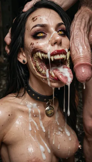 (Mileena from Mortal Kombat), super huge penis pressed against face, insane detailed face, smeared make up, pretty face, horny, embarrassing, tongue out, drooling, naked, large breast, nipple piercing, collar tag, massive veiny penis, huge veiny testicles, penis cover eyes, hand on womans head, extremely sweaty skin, lipstick mark on penis, cum leak from nose and mouth, excessive cum, cum covered, cum everywhere, cum on hair, cum on face, cum leak from mouth, cum on shoulder, cum on breast, cum on back, cum on ass, spilling cum, extreme cum play, wasteland, night, super long toungue, frog toungue, super long toungue twisted around the dick, super long toungue around the dick, stray pubes on mouth, stray pubes on face