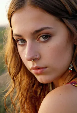 19-year-old Christian hippie girl with a nose-piercing, masturbating her hairy pussy, close up, good view of hairy pussy, <lora:Real_People-SDXL:.8>