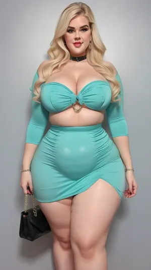 very tall slim super thick ssbbw, slutty bimbo, porn star, full body view