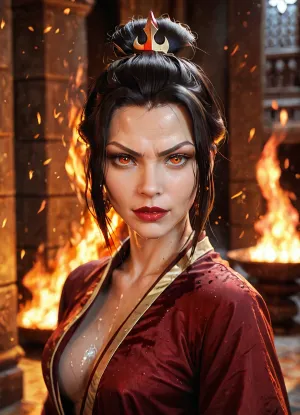 Azula standing, Azula, Fire, Princess, The, Last, Airbender, <lora:281650_training_data:.5>