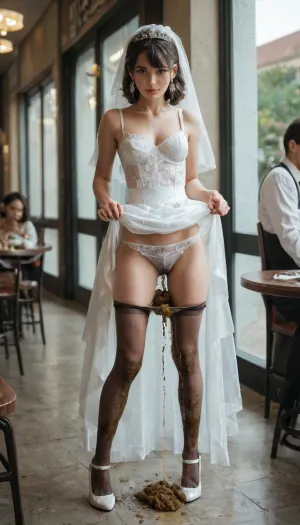 Eine nächtliche Hochzeit: wenn die Brauthose den Restaurantboden traf