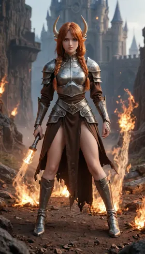 Battling il drago: un dinamico ritratto di fantasia scuro di un guerriero vichingo - arte digitale di ilya kuvshinov