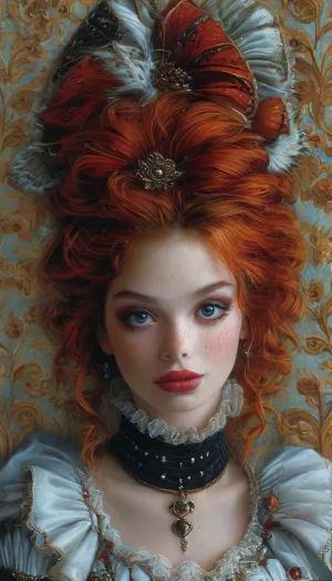 masterpiece, best quality, dark background, 1girl, solo, looking at viewer, long hair, ponytail, orange hair, very long hair, brown hair, magical girl, (style Michael Cheval:1.5), leather, halter, ball, gown, knee, length, short, elbow, gloves, full, body, shot, <lora:tbh129-sdxl:1.2>, <lora:Samaritan 3d Cartoon SDXL:.1>, <lora:abstract_k_XL:.5>