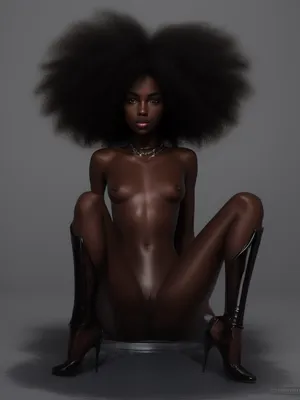 ((19 year old)), dark queen, sex anal, (chocolate skin tone), afro skin, ebony, Niger, petite tits, smal tits, show tits, Petit body, skinny, tinny, stiletto heels, naked, sheer nylon blouse, leather belt, earrings, jewelery, front view, facing forward, full heart shaped lips, pain face, cumming, orgasm, black painted, slim model body, topless, with sexy legs, wide set light grey eyes, afro hair, pleasure face, nubian nose, Anal dildo deep, anal, ass, open legs, wet body, petite body, wet hair, perfect fingers and hands, posing on bdsm toys, detailed sun temple background, No panties, light, Well lit, highlight, <lora:580159_training_data:1.6>