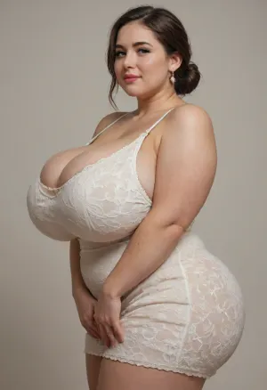 Russian beauty, chubby face, pretty eyes, double chin, broad jawline, fat shoulders, strong arms, high resolution, woman, 50 yo, slight wrinkles in face, Detailed cute face, (gigantic breast:1.25), wearing dress, 3/4 body, tone body, flat stomach, high definition face, high cheekbones, long eyelashes, busty lips, lipstick, seductive smile, fat ass, strong thighs, wide hips, side cut hairstyle, long hairlength, bbw, chubby, plus-size, fat hips, View from side