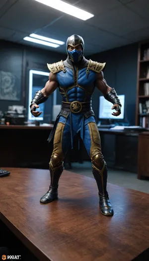 Mortal Kombat Office Transformation 2 #shorts #aiart #mortalkombat #subzero #scorpionmortalkombat