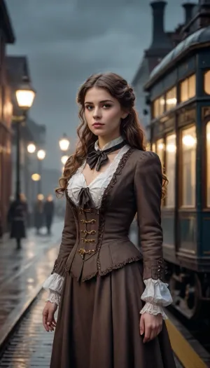 Midnight Serenade: die regnerische Begegnung an der Steampunk Station