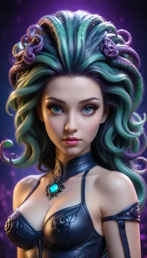 (hybrid:2), (black robocop), (Medusa gorgon:1.5), (spider), (Jessica Rabbit), ral-ltlpowny, <lora:ral-ltlpowny-sdxl:.5>