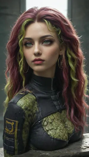 (hybrid:2), (black robocop), (Medusa gorgon:1.5), (lamia), (Jessica Rabbit), ral-ltlpowny, <lora:ral-ltlpowny-sdxl:1>