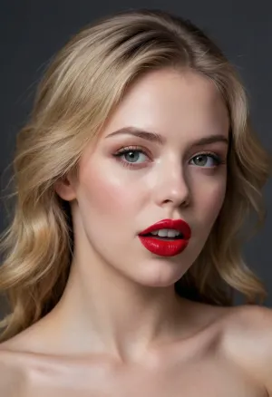 A breathtaking, exquisitely detailed RAW color photograph capturing an iconic and surreal vision blonde 30 years old, russian, White pale skin, messy thick and very long blonde hair brushed to 1 side of her neck, view of top of body and face, (wide open mouth), (((gaping mouth))), (((ORGASM))), perfect white teeth, (large incisor teeth), ((big natural saggy boobs)), very detailed lips, ((red lipstick)), (((big and thick lips))), (very wide mouth), leaning her head backwards, eyes showing the white and no pupils, ((rolling her eyes)), ((eyes wide open)), photorealistic, some little facefolds, dimples, blushed face, high cheekbones, sharp photo quality The image features a stunningly horny woman with golden strands cascading from her head like flowing hair, rich in texture and warmth. Her face is obscured, replaced by a mesmerizing arrangement, glistening, and bursting with vibrant hues of deep crimson and fiery orange.
Her skin, smooth and luminous, glows under the soft embrace of Rembrandt lighting, casting delicate shadows along her graceful collarbones. A drizzle of olive oil gleams on her bare shoulders, reflecting light like liquid gold. The background, a sophisticated high-end gray, enhances the contrast between her surreal form and the sensual richness of sensual artistry.
Strands of cum intertwine around her fingers, wrapping her in a delicate embrace of flavor and passion. Basil leaves float gently around her, adding a touch of aromatic mystery. The composition adheres to the rule of thirds, creating a dynamic yet harmonious balance between surreal horror and delicate artistry, evoking the grandeur of Renaissance paintings with a modern, provocative twist.
The final image is a masterpiece of realism and surrealism, an award-winning quality portrait that fuses the elegance of human beauty with the irresistible temptation of erotism, <lora:hinaTuningFaceDetailer_SDXL-v2-rank256-pruned:.5>