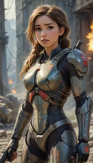 ((movie Edge Of Tomorrow)), ((female 18 years old)), ((very beautiful)), ((armor)), ((feminine)), (((full the body is visible))), score_9, score_8_up, score_7_up, score_6_up, (j_cartoon:1.3), Drawing, <lora:samdoesarts1.1-000030:.3>, <lora:J_cartoon:.3>, <lora:Animated_Concept:.3>