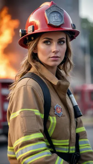 Sexy female firefighter