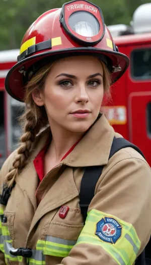 Sexy female firefighter