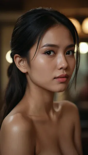 she's such a beautiful woman, (she looks so very innocent), she's Thai, she's almost nude