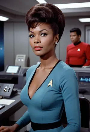 Star Trek, 1960s, sexy black woman, star fleet officer