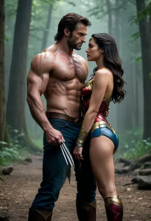 Wolverine and Wonder Woman, sex, 金鋼狼+神力女超人, <lora:259755_training_data:2>