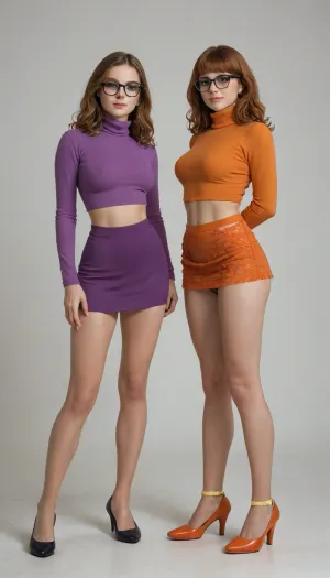 Ballo alla moda di Velma e Daphne: una sbircia sotto le mini gonne di scooby-doo