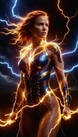(masterpiece), (highly detailed), (best quality), (high resolution), (realistic lighting), (8K), rayden, mortal combat, The Lightning Tamer in Thunderclouds, (Lightning coils around her body:1.2), <lora:960271_training_data:.8>, light, painting, <lora:Aether_Light_SDXL_LoRA:.8>, made, of, golden, and, blue, red, yellow, purple, lightning, thunder, trails, lthndrtrl, <lora:lightning_thunder_V1.1:.8>