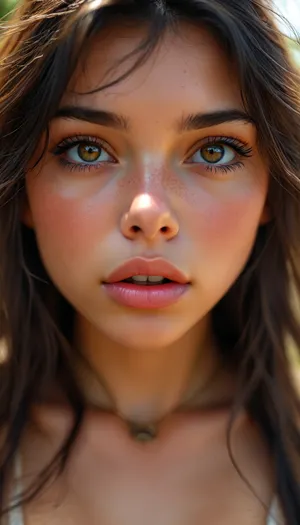 Rating_explicit, (score_9, score_8_up, score_7_up, source_anime:1), Masterpiece, close up, 18 year old athletic beauty, soft nude body, long straight black hair, orgasm, pleasure, arousal, o face, mouth half open, eyes half closed, snall breasts, (((bent down))), ultimate realism, sunny day, palm trees, focus on realistic face, ((stunning dark brown eyes)), Sun-kissed skin, nsfw, scenic, but, HDR, UHD, ultra detailed, RAW photo, shot on NIKON'S D850, F/1.8, shallow depth of field, sharp focus on the subject, vibrant colors, cinematic composition, rendering, professional photo quality, (((extremely realistic detailed lighting, extremely realistic detailed shadows, extremely realistic detailed skin texture, extremely realistic detailed skin pores, extremely realistic detailed face, extremely realistic detailed fur, extremely realistic detailed eyes, extremely realistic detailed hair, best quality, ultra-detailed, HDR, sharp focus, highest resolution, highest resolution face, highest resolution eyes:1.4))), <lora:BUT_SDXL_SHS:2>, <lora:MJ52:2>